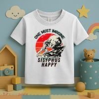 One Must Imagine Sisyphus Happy Cool Sisyphus Meme Toddler T-Shirt thumb 3