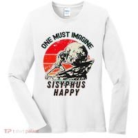 One Must Imagine Sisyphus Happy Cool Sisyphus Meme Women's Long Sleeve Shirt thumb 0