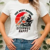 One Must Imagine Sisyphus Happy Cool Sisyphus Meme Women's T-Shirt thumb 2