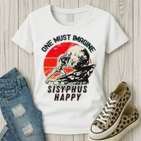 One Must Imagine Sisyphus Happy Cool Sisyphus Meme Women's T-Shirt thumb 3