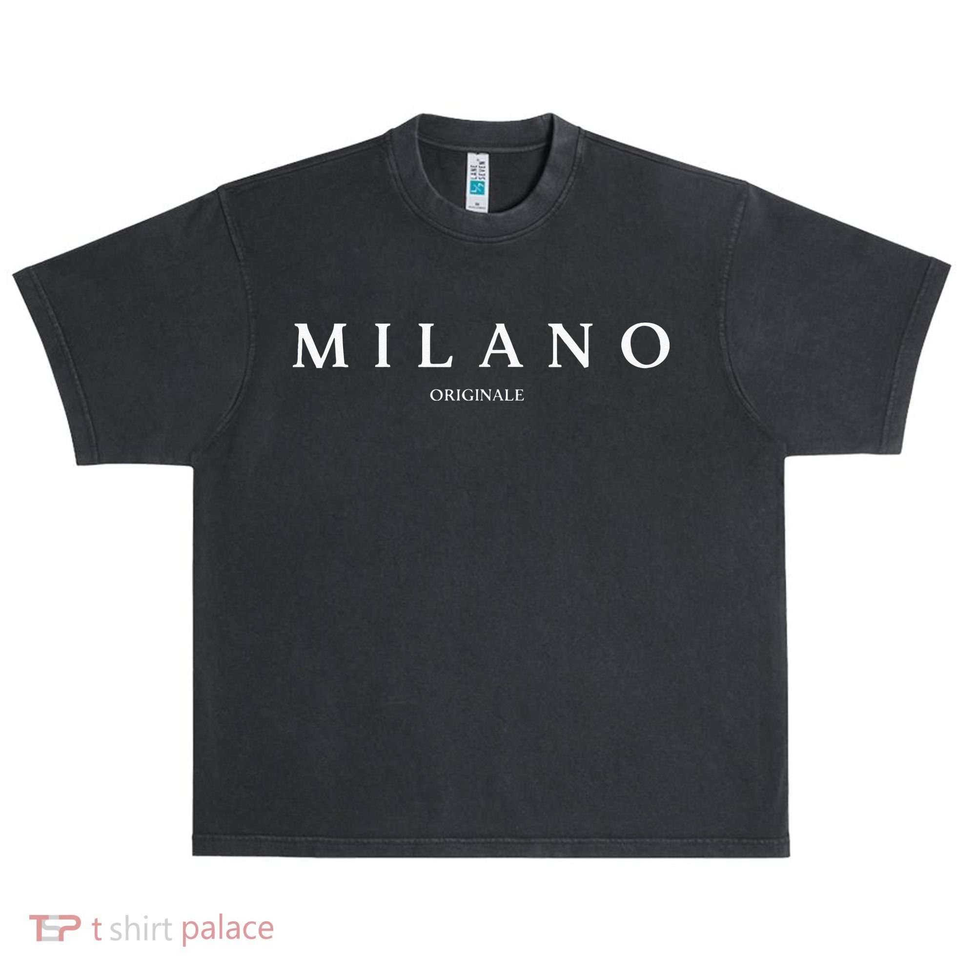 Original Milano Italy Word Gift Urban Oversized Heavyweight T-Shirt