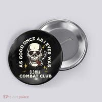 Old Man Jiu Jitsu Combat Club BJJ Martial Arts MMA Button thumb 0