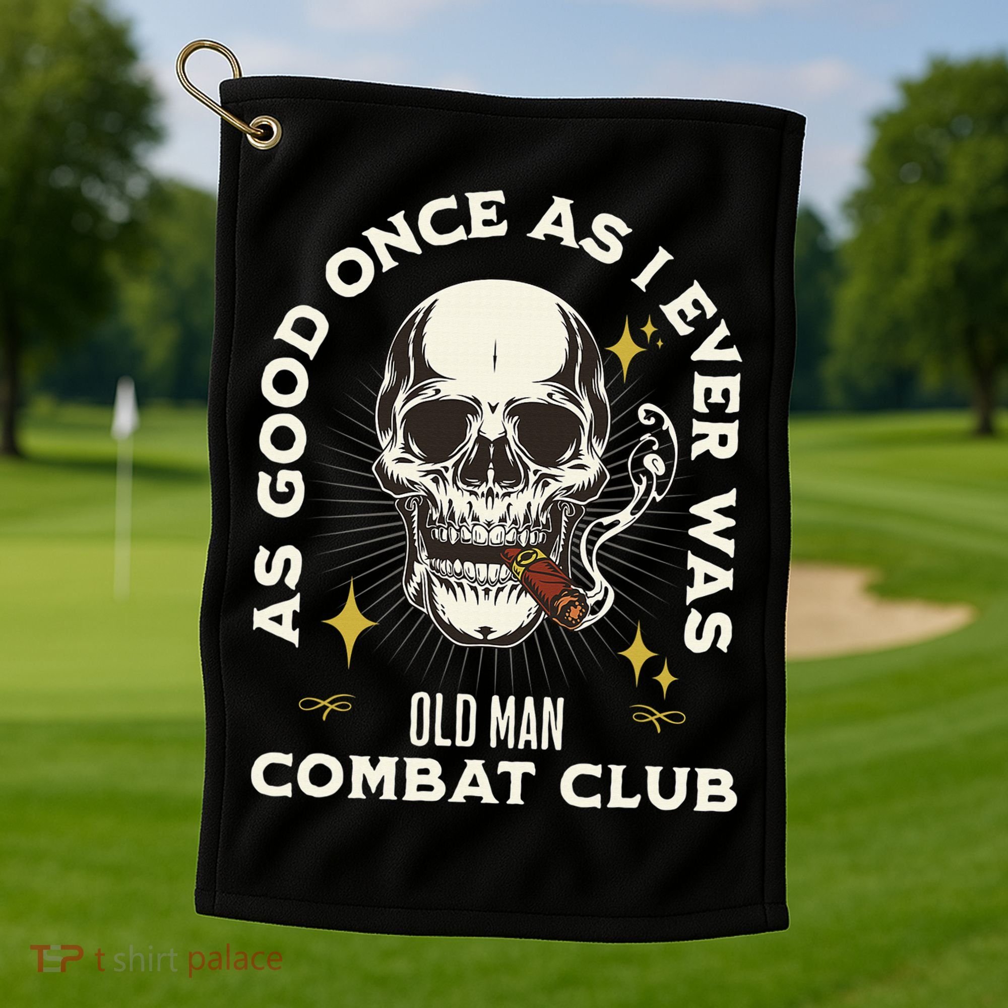 Old Man Jiu Jitsu Combat Club BJJ Martial Arts MMA Golf Towel