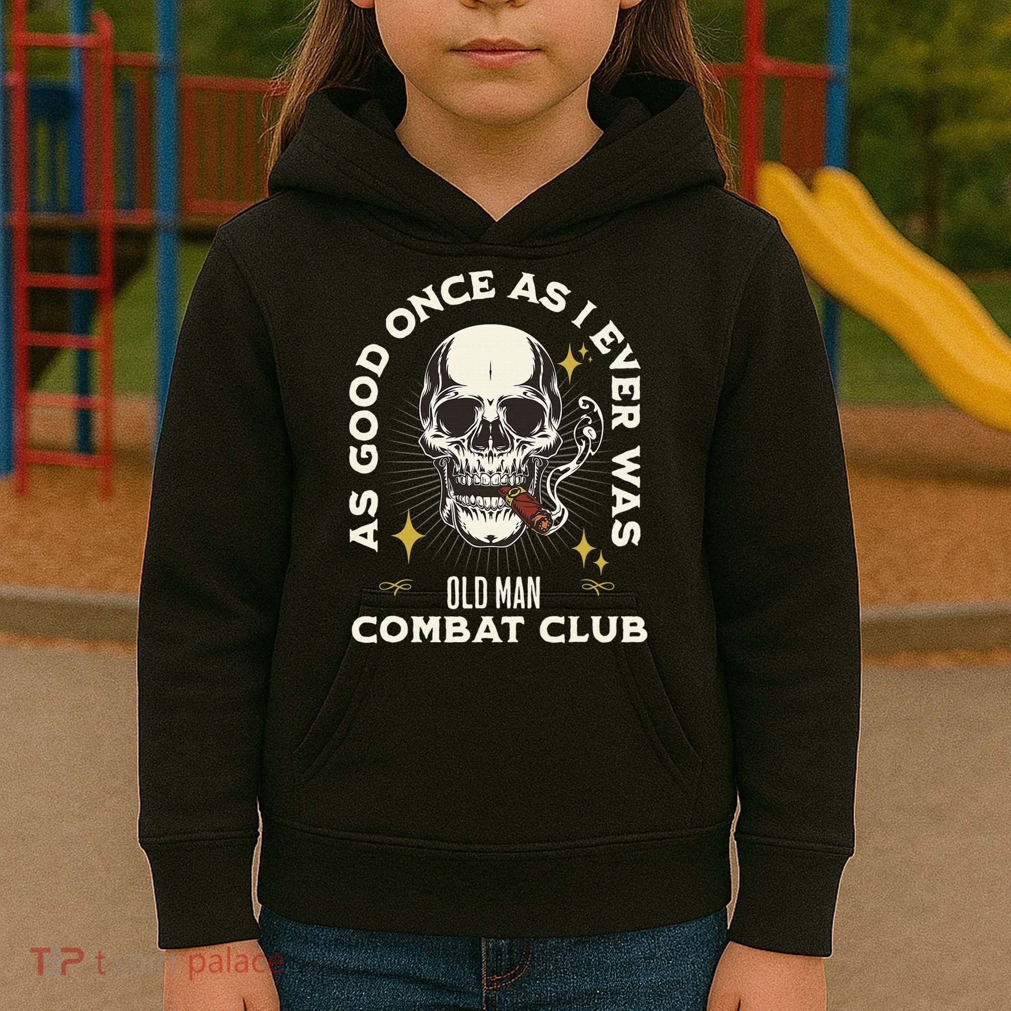 Old Man Jiu Jitsu Combat Club BJJ Martial Arts MMA Kids Hoodie