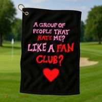 Oat Milk Lady Like A Fan Club Golf Towel thumb 1