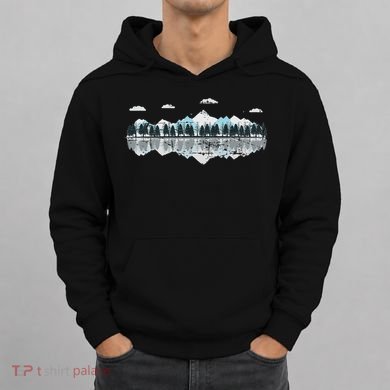 Outdoor Mountains Landscape Forest Trees Reflection Nature Hoodie