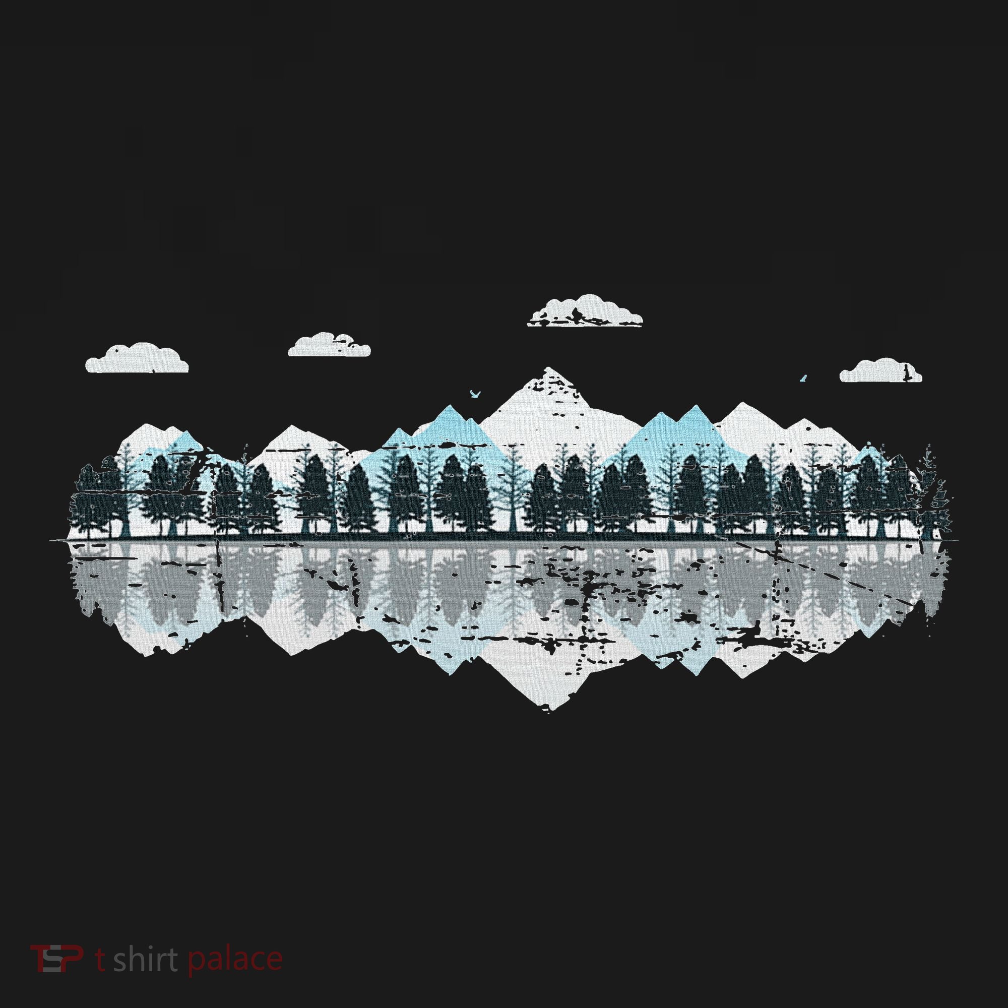 Outdoor Mountains Landscape Forest Trees Reflection Nature Hoodie