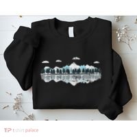 Outdoor Mountains Landscape Forest Trees Reflection Nature Sweatshirt thumb 2