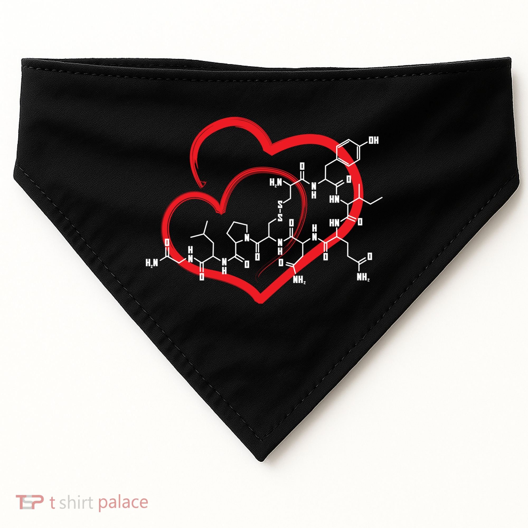 Oxytocin Molecule Love Meaningful Gift Science Teacher Valentines Day Meaningful USA-Made Doggie Bandana