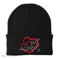 Oxytocin Molecule Love Meaningful Gift Science Teacher Valentines Day Meaningful Beanie thumb 0