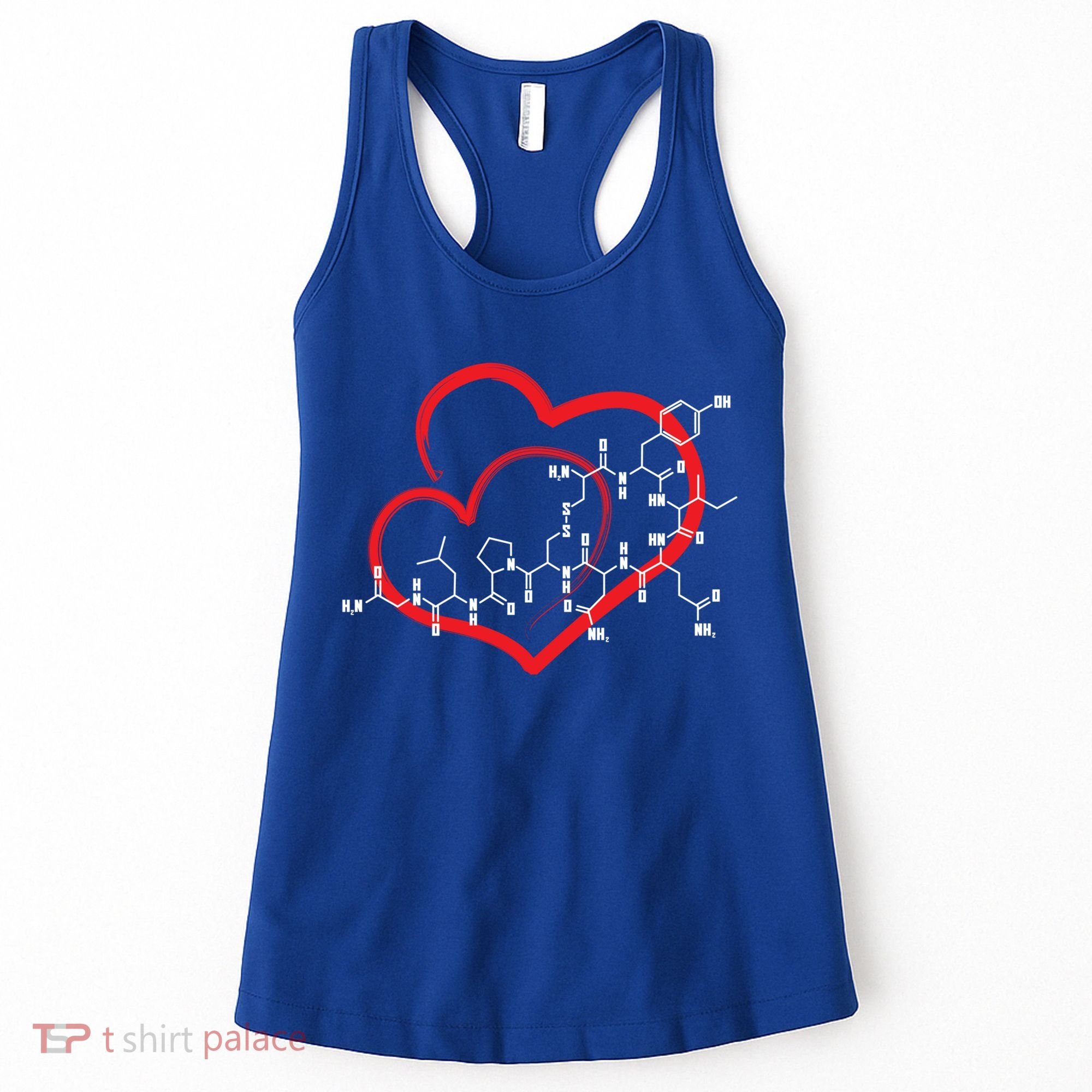 Oxytocin Molecule Love Meaningful Gift Science Teacher Valentines Day Meaningful Women's Tank Top
