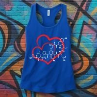 Oxytocin Molecule Love Meaningful Gift Science Teacher Valentines Day Meaningful Women's Tank Top thumb 3