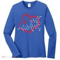 Oxytocin Molecule Love Meaningful Gift Science Teacher Valentines Day Meaningful Women's Long Sleeve Shirt thumb 0