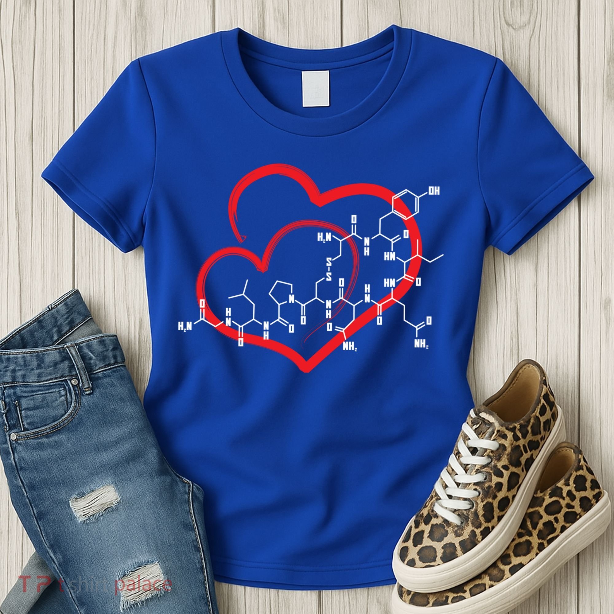 Oxytocin Molecule Love Meaningful Gift Science Teacher Valentines Day Meaningful Women's T-Shirt