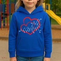Oxytocin Molecule Love Meaningful Gift Science Teacher Valentines Day Meaningful Kids Hoodie thumb 3