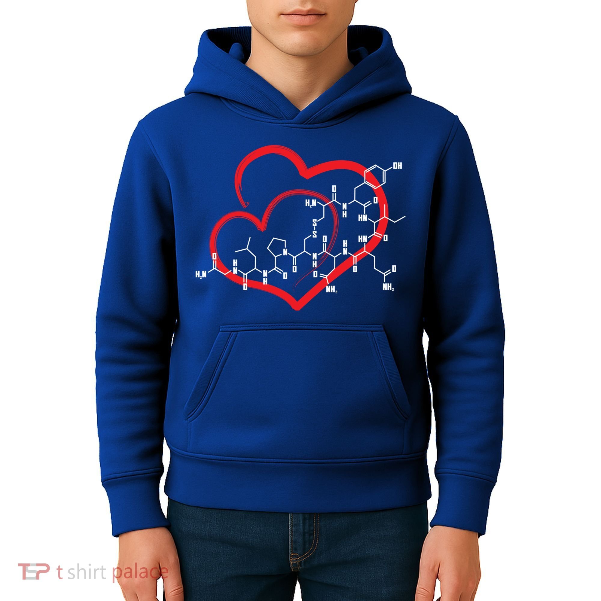 Oxytocin Molecule Love Meaningful Gift Science Teacher Valentines Day Meaningful Kids Hoodie