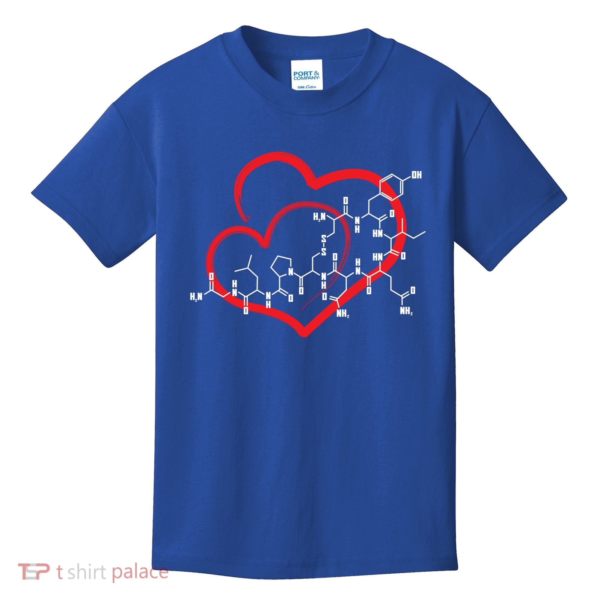 Oxytocin Molecule Love Meaningful Gift Science Teacher Valentines Day Meaningful Kids T-Shirt