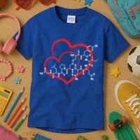 Oxytocin Molecule Love Meaningful Gift Science Teacher Valentines Day Meaningful Kids T-Shirt thumb 3