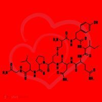 Oxytocin Molecule Love Meaningful Gift Science Teacher Valentines Day Meaningful Santa Hat thumb 1