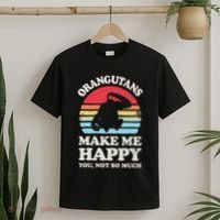 Orangutans Make Me Happy You Not So Much Orangutan Retro T-Shirt thumb 2