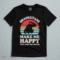 Orangutans Make Me Happy You Not So Much Orangutan Retro T-Shirt thumb 5