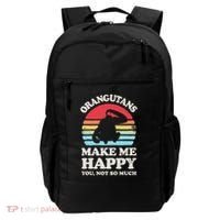 Orangutans Make Me Happy You Not So Much Orangutan Retro Backpack thumb 0