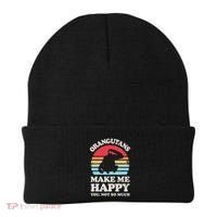 Orangutans Make Me Happy You Not So Much Orangutan Retro Beanie thumb 0