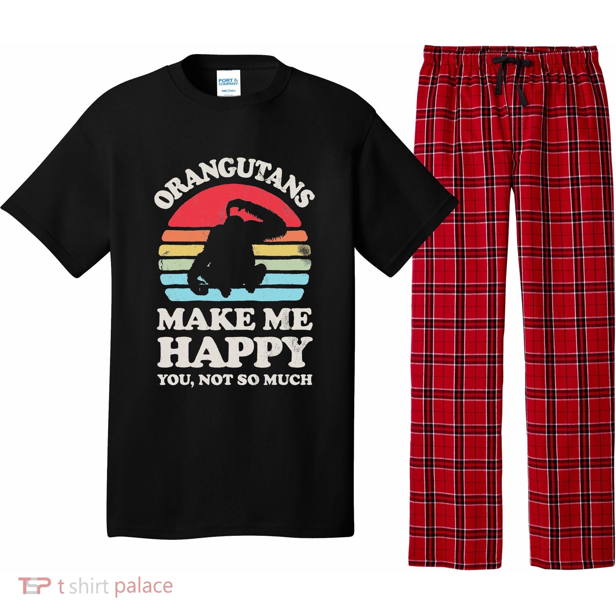 Orangutans Make Me Happy You Not So Much Orangutan Retro Pajama Set
