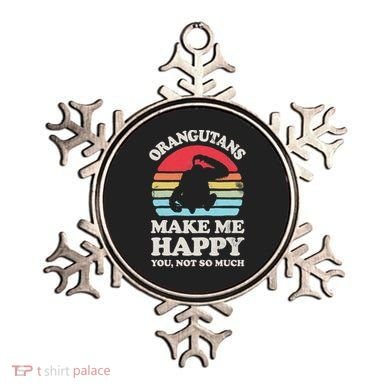 Orangutans Make Me Happy You Not So Much Orangutan Retro Ornament