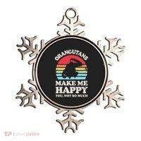 Orangutans Make Me Happy You Not So Much Orangutan Retro Ornament thumb 0