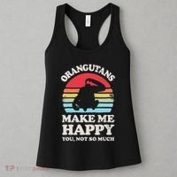 Orangutans Make Me Happy You Not So Much Orangutan Retro Women's Tank Top thumb 3