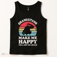 Orangutans Make Me Happy You Not So Much Orangutan Retro Tank Top thumb 2