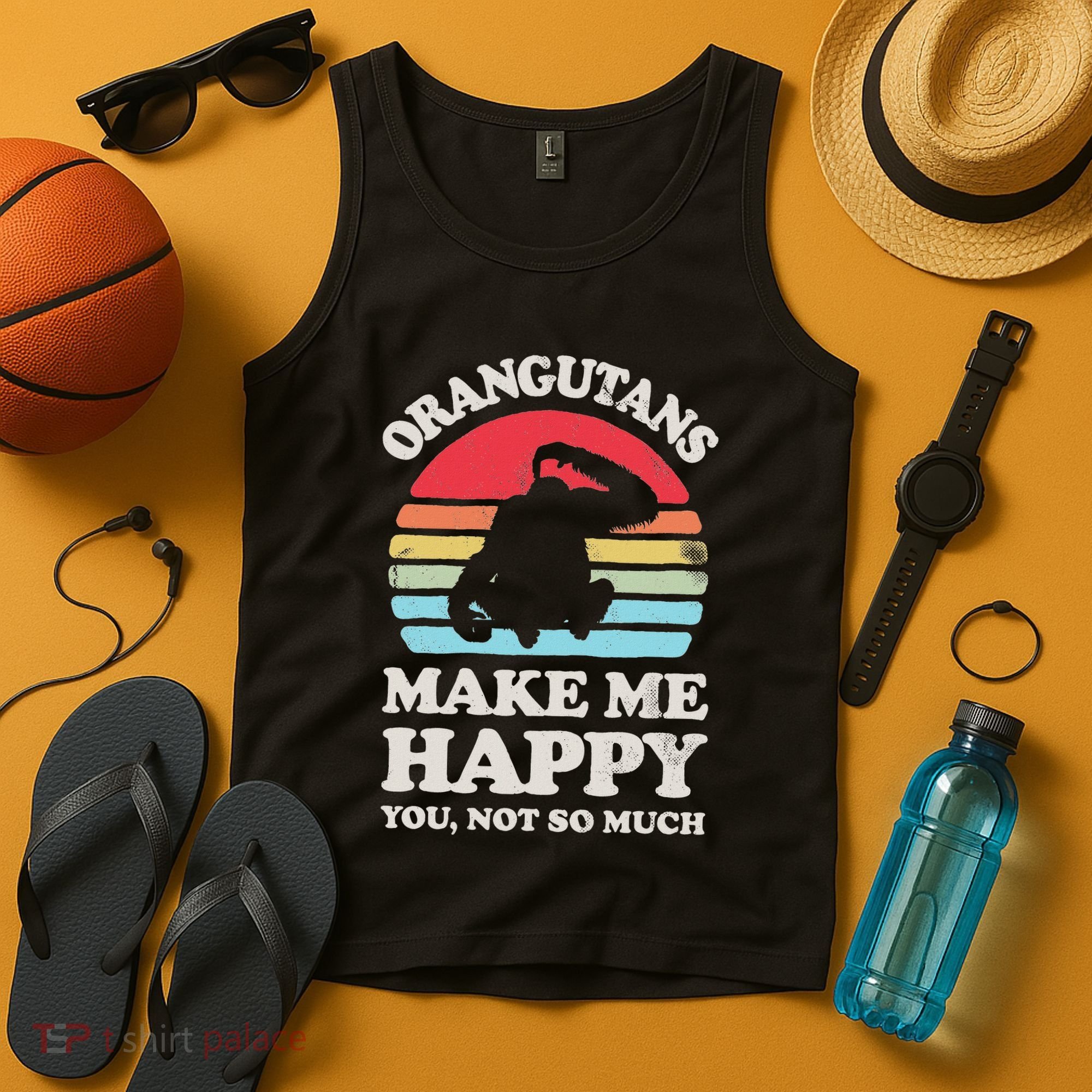 Orangutans Make Me Happy You Not So Much Orangutan Retro Tank Top
