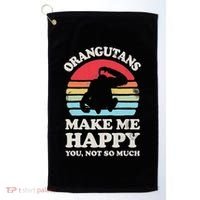 Orangutans Make Me Happy You Not So Much Orangutan Retro Golf Towel thumb 0