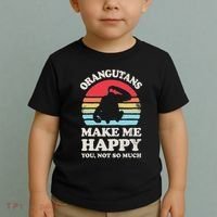Orangutans Make Me Happy You Not So Much Orangutan Retro Toddler T-Shirt thumb 2