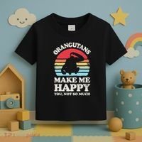 Orangutans Make Me Happy You Not So Much Orangutan Retro Toddler T-Shirt thumb 3