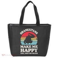 Orangutans Make Me Happy You Not So Much Orangutan Retro Tote Bag thumb 0
