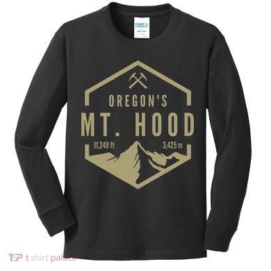 Oregon Mountain Mt. Hood Kids Long Sleeve Shirt