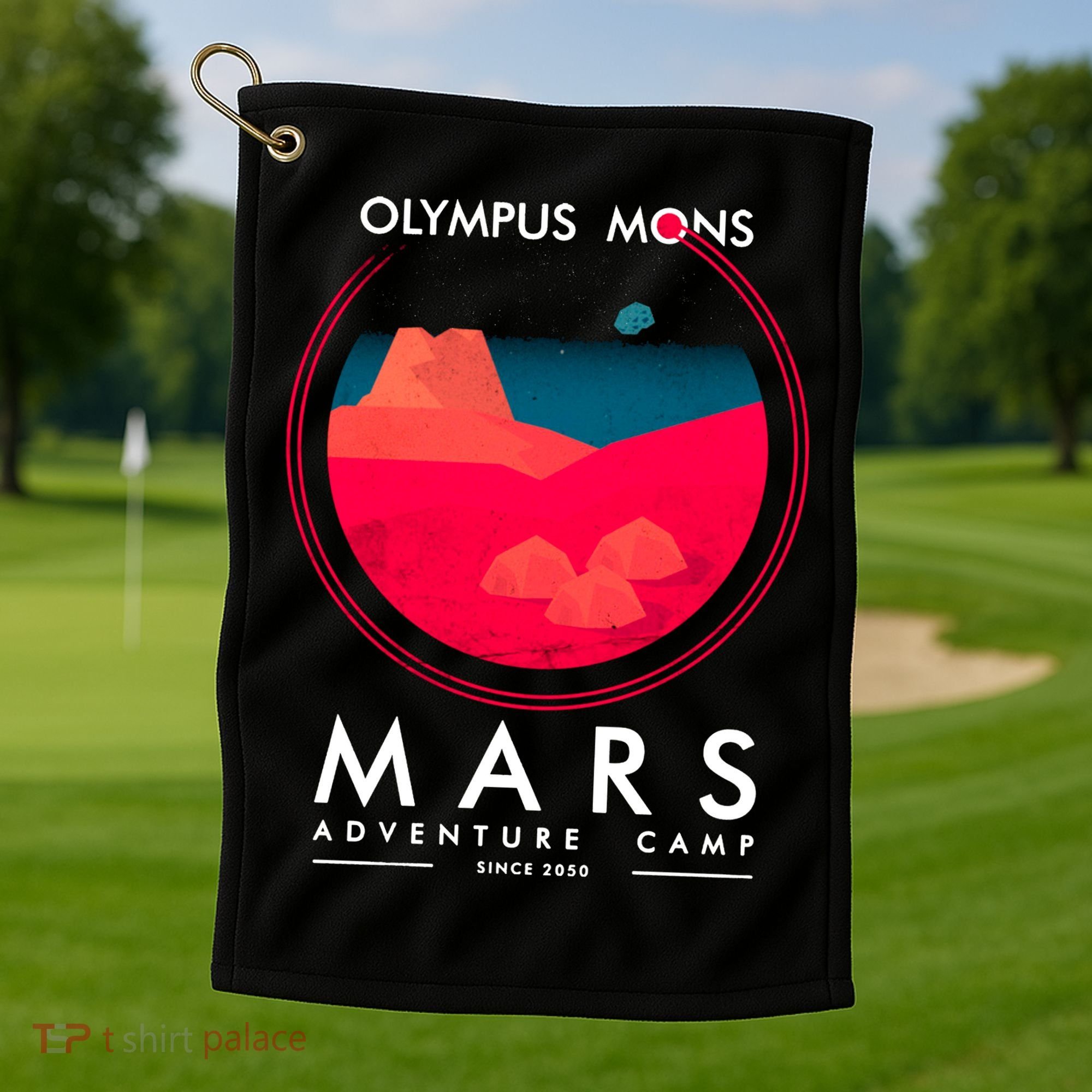 Olympus Mons Mars Adventure Camp Golf Towel