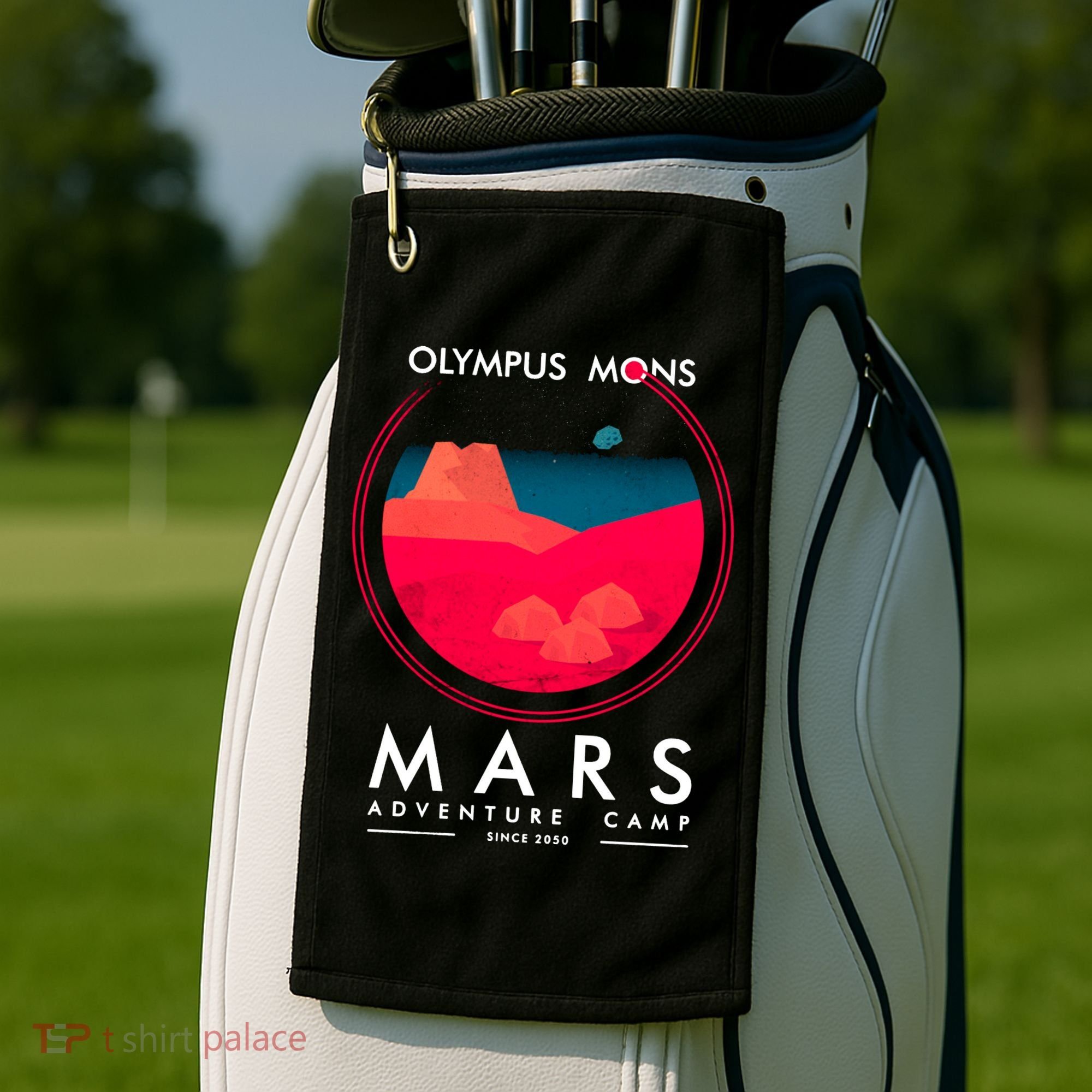 Olympus Mons Mars Adventure Camp Golf Towel