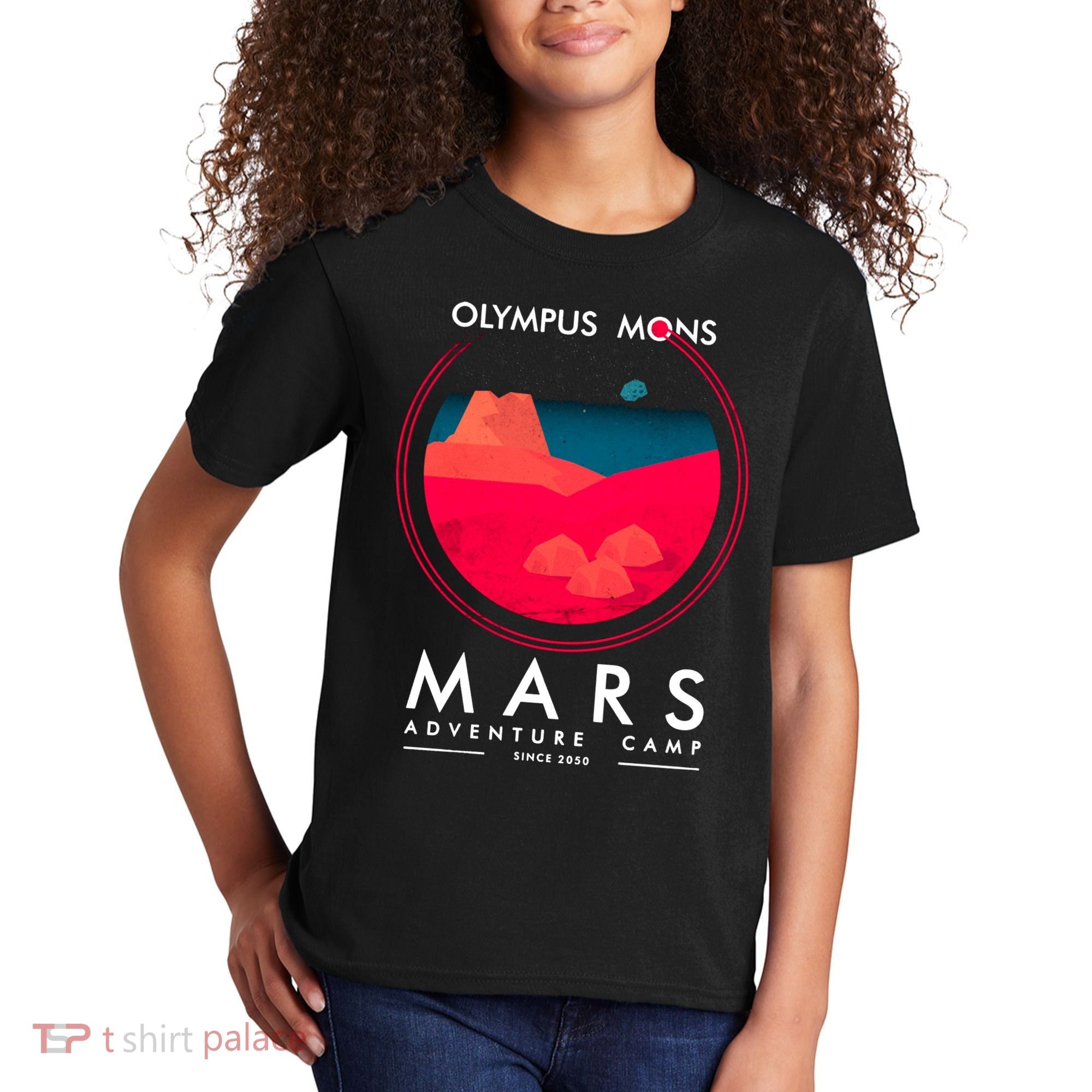 Olympus Mons Mars Adventure Camp Kids T-Shirt