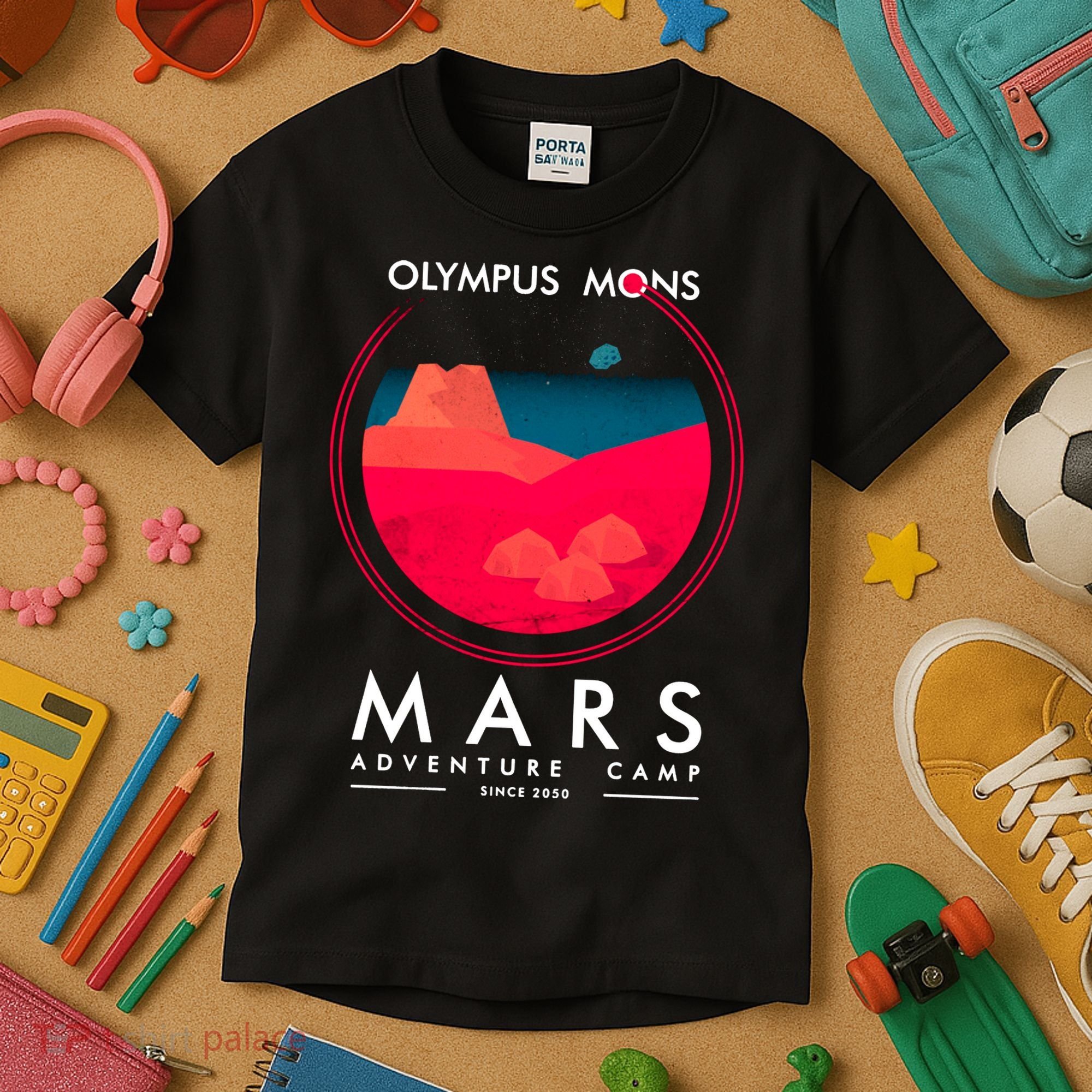 Olympus Mons Mars Adventure Camp Kids T-Shirt