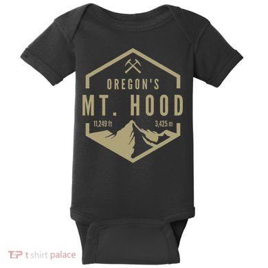 Oregon Mountain Mt Hood Baby Bodysuit