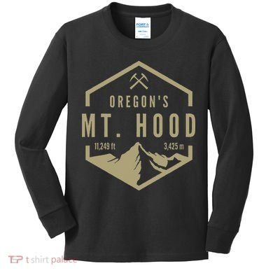 Oregon Mountain Mt Hood Kids Long Sleeve Shirt
