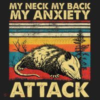 Opossum My Neck Back Anxiety Attack Possum Beanie thumb 2