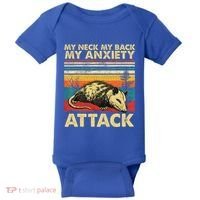 Opossum My Neck Back Anxiety Attack Possum Baby Bodysuit thumb 0