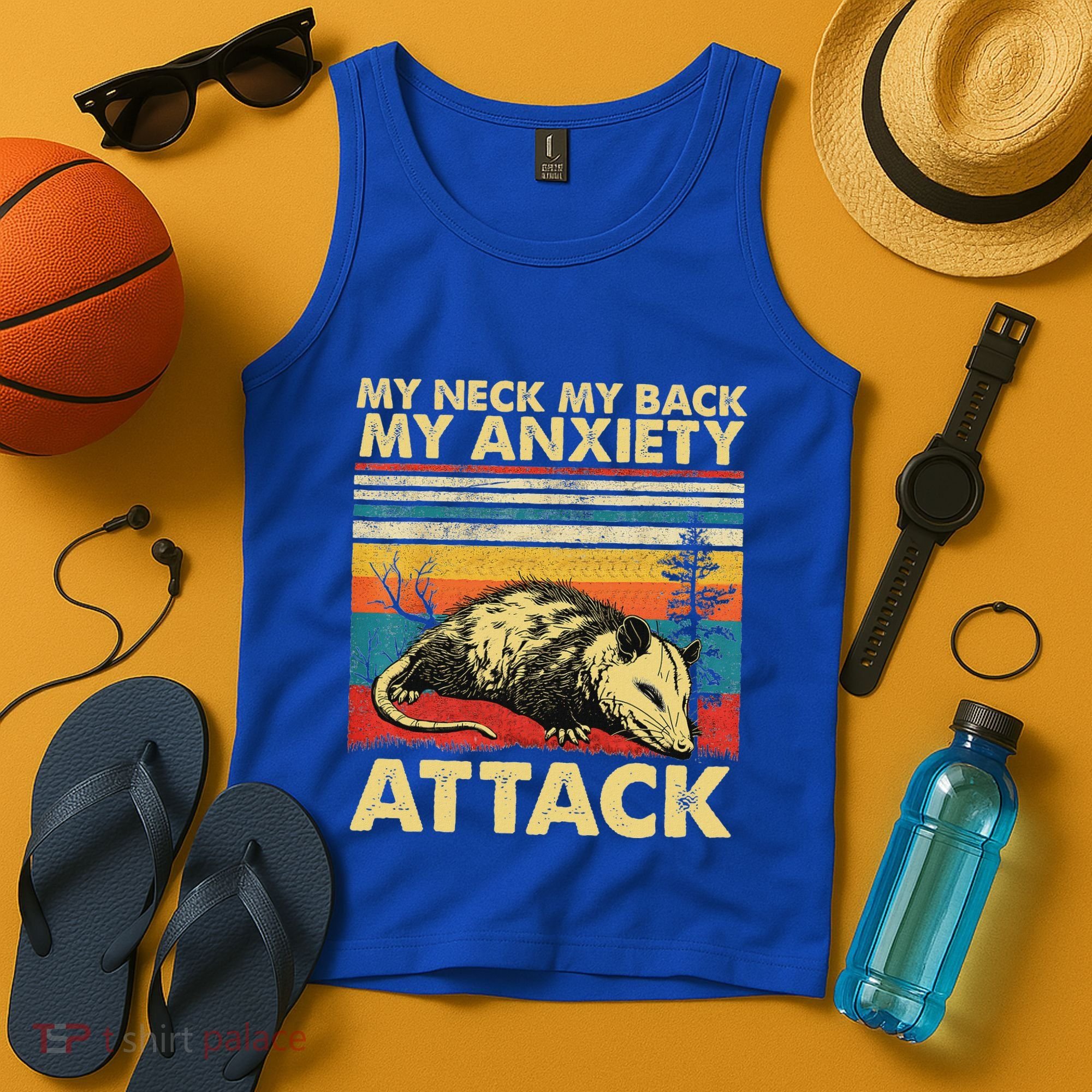 Opossum My Neck Back Anxiety Attack Possum Tank Top