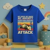 Opossum My Neck Back Anxiety Attack Possum Toddler T-Shirt thumb 3