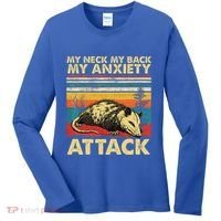 Opossum My Neck Back Anxiety Attack Possum Women's Long Sleeve Shirt thumb 0