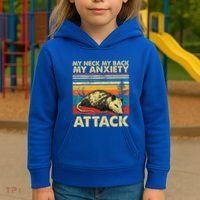 Opossum My Neck Back Anxiety Attack Possum Kids Hoodie thumb 3